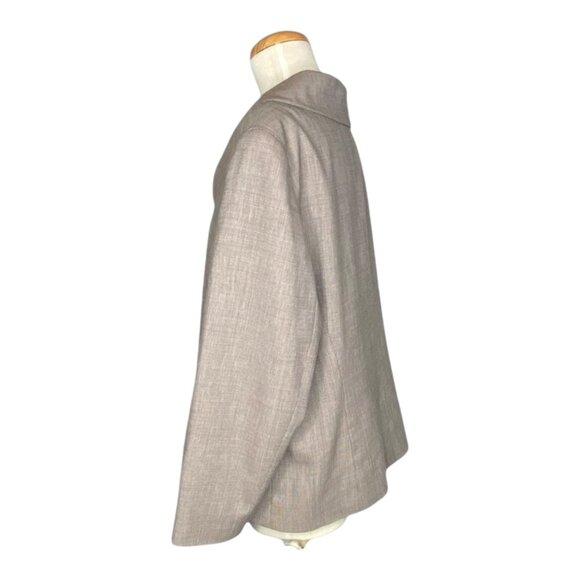 Lafayette 148 New York Womens Blazer Jacket Size 16 Virgin Wool Blend Beige - Picture 9 of 9